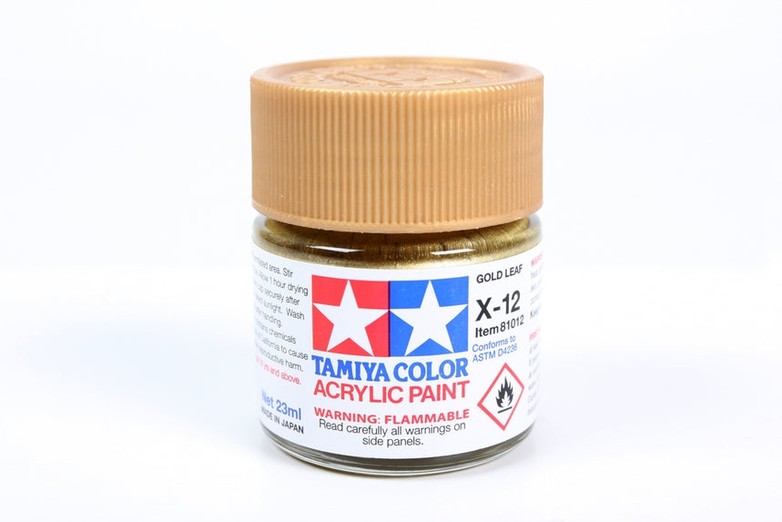 Tamiya Color Acrylic Paint Mini X-12 Gold Leaf