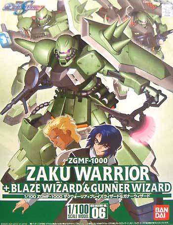 ZGMF-1000 Zaku Warrier + Blaze Wizard & Gunner Wizard (0134099)