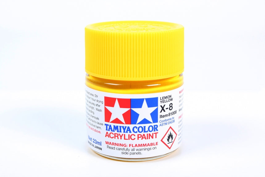Tamiya Color Acrylic Paint Mini X-8 Lemon Yellow