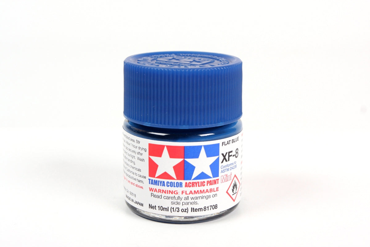Tamiya Color Acrylic Paint Mini XF-8 Flat Blue