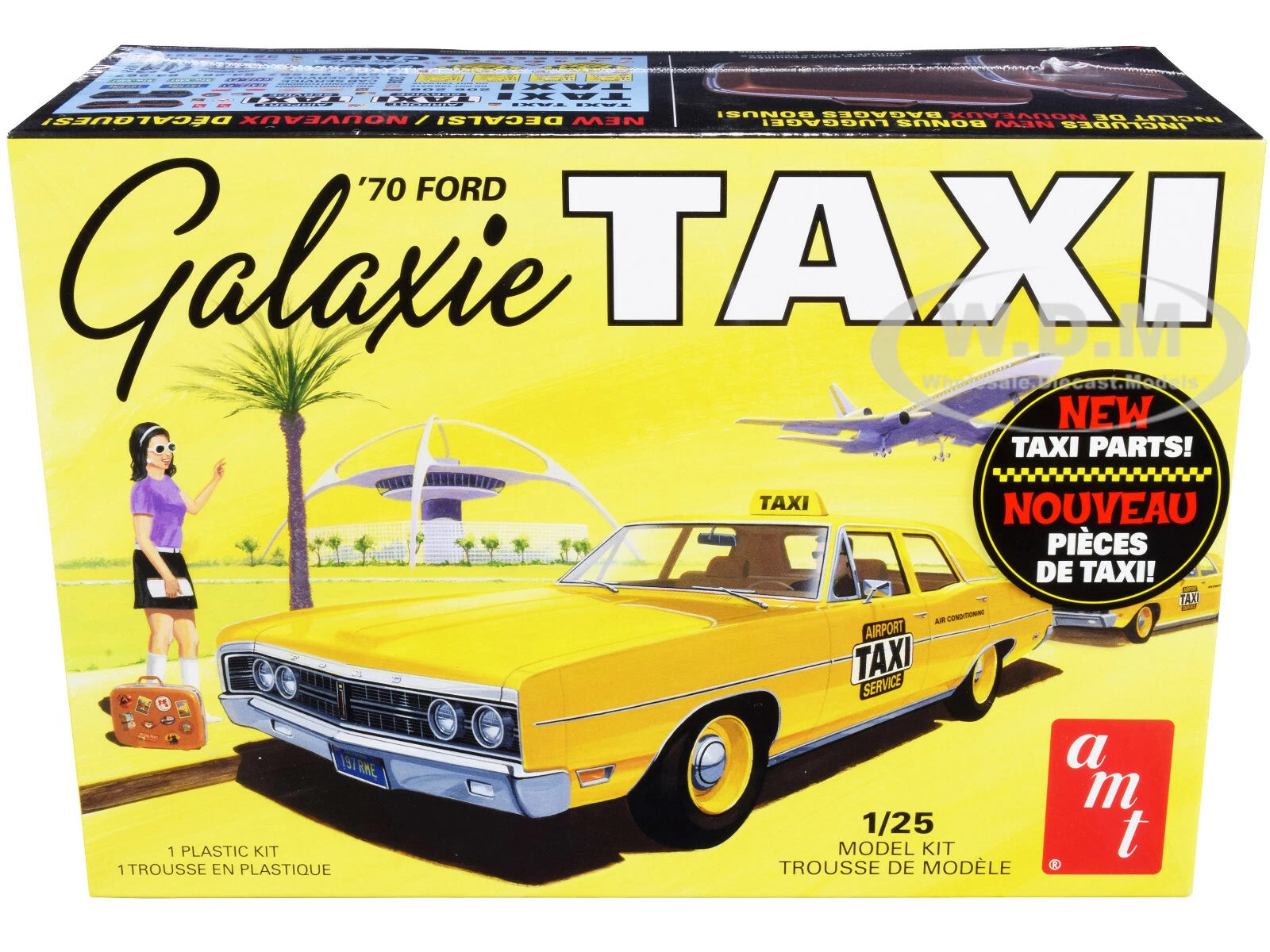 1/25 1970 FORD GALAXIE "TAXI" & LUGGAGE (AMT1243M)