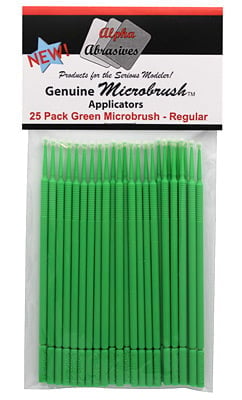 Alpha Abrasives 1302 - Regular Applicator Brush - Microbrush(R) - Green pkg(25)