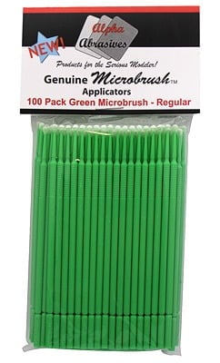 Alpha Abrasives 1352 Microbrushes Regular Green 100 PCS