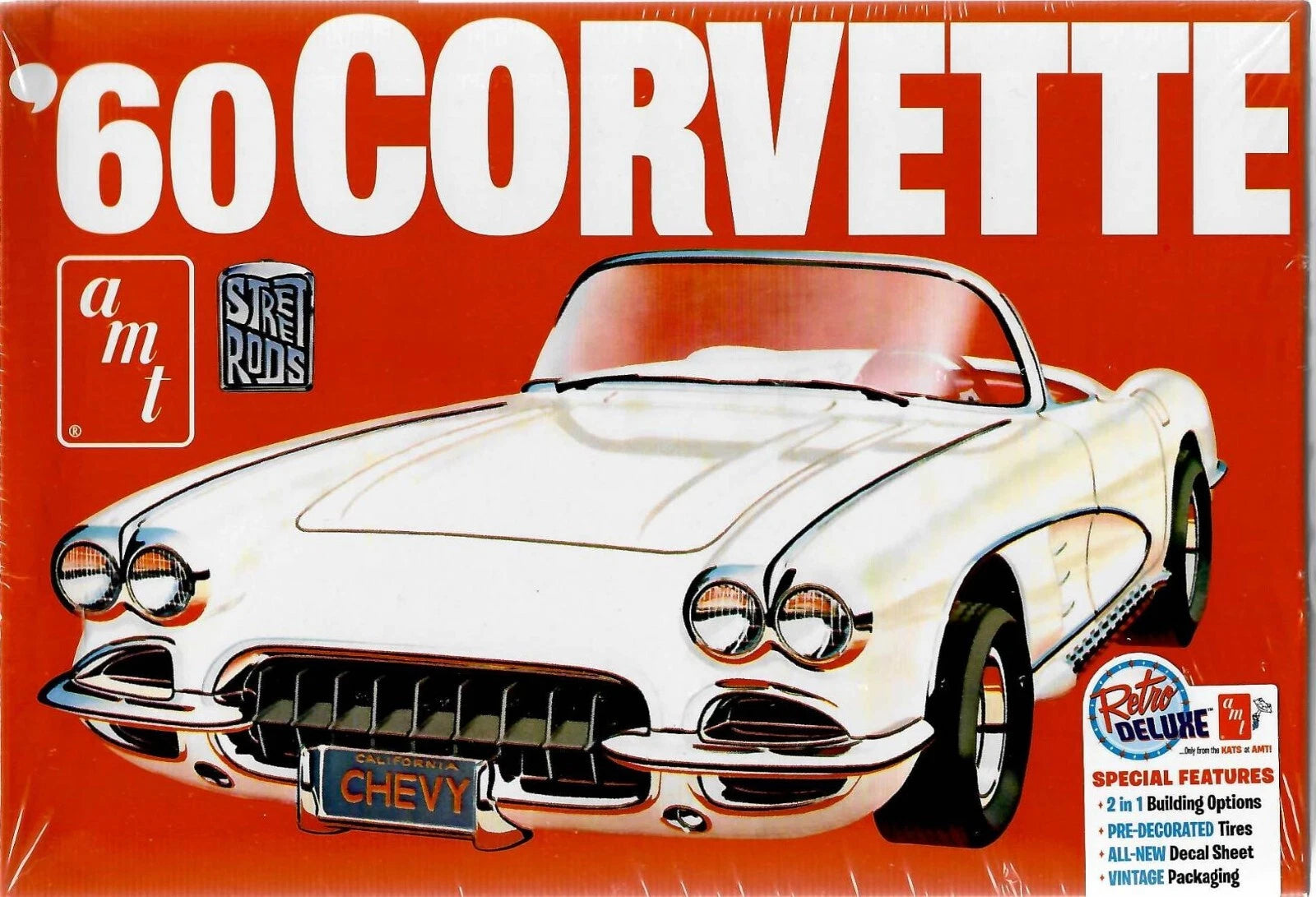 AMT 1374 1/25 1960 Chevrolet Corvette Plastic Model Kit (AMT1374)
