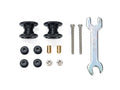 LOW FRICTION PLASTIC DOUBLE ROLLERS BLACK/13-13mm (15529)