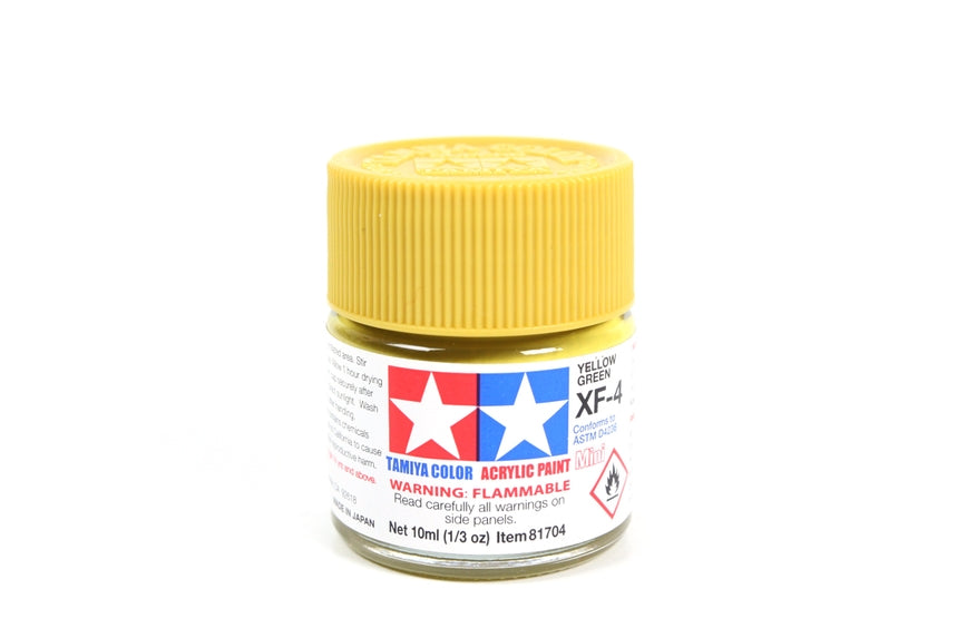 Tamiya Color Acrylic Paint Mini XF-4 Yellow Green
