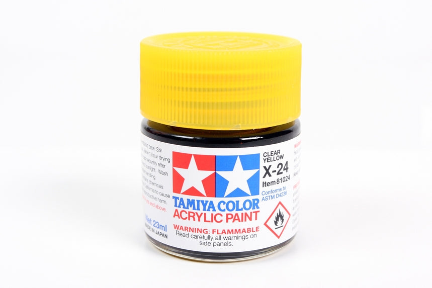 Tamiya Color Acrylic Paint Mini X-24 Clear Yellow