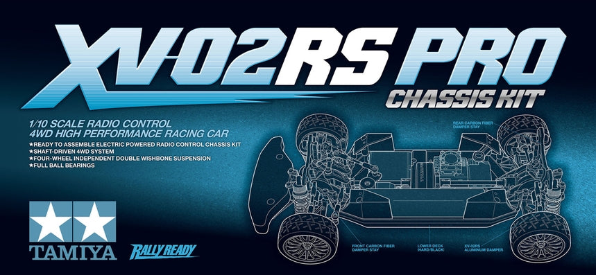 XV-02 RS Pro 1/10 Scale Radio Control 4WD High Performance Racing Car Chassis Kit