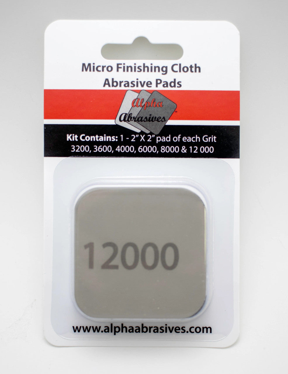 Micro Finishing Cloth Abrasive Pads 2 inches by 2 inches Assorted Alpha ALB 2000