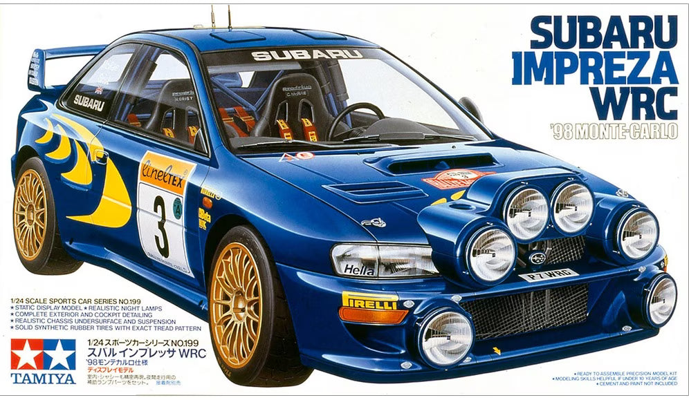 Tamiya 1/24 Subaru Impreza WRC '98 Monte-Carlo  (24199)