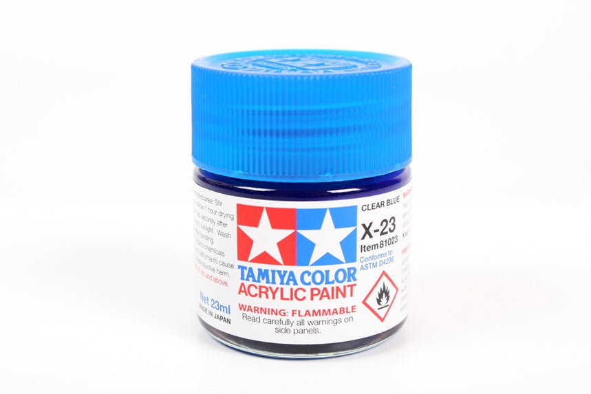 Tamiya Color Acrylic Paint Mini X-23 Clear Blue