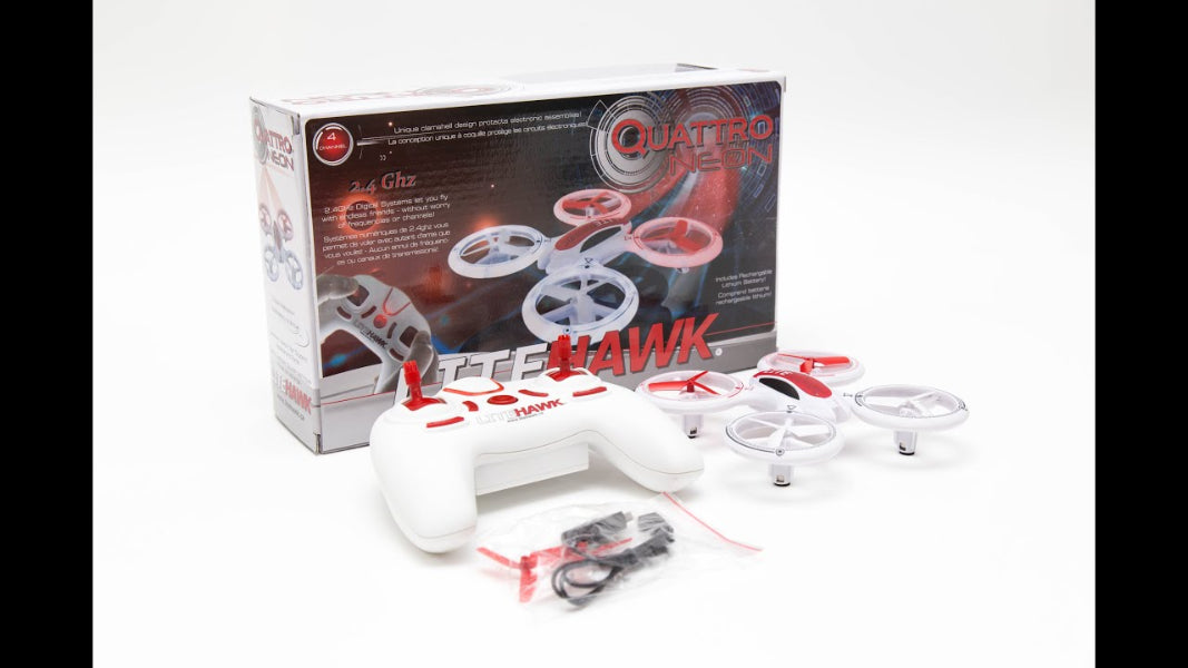 Neon Mini Quadcopter Auto w/LED Lighting/USB Charger By LITEHAWK #285-31421
