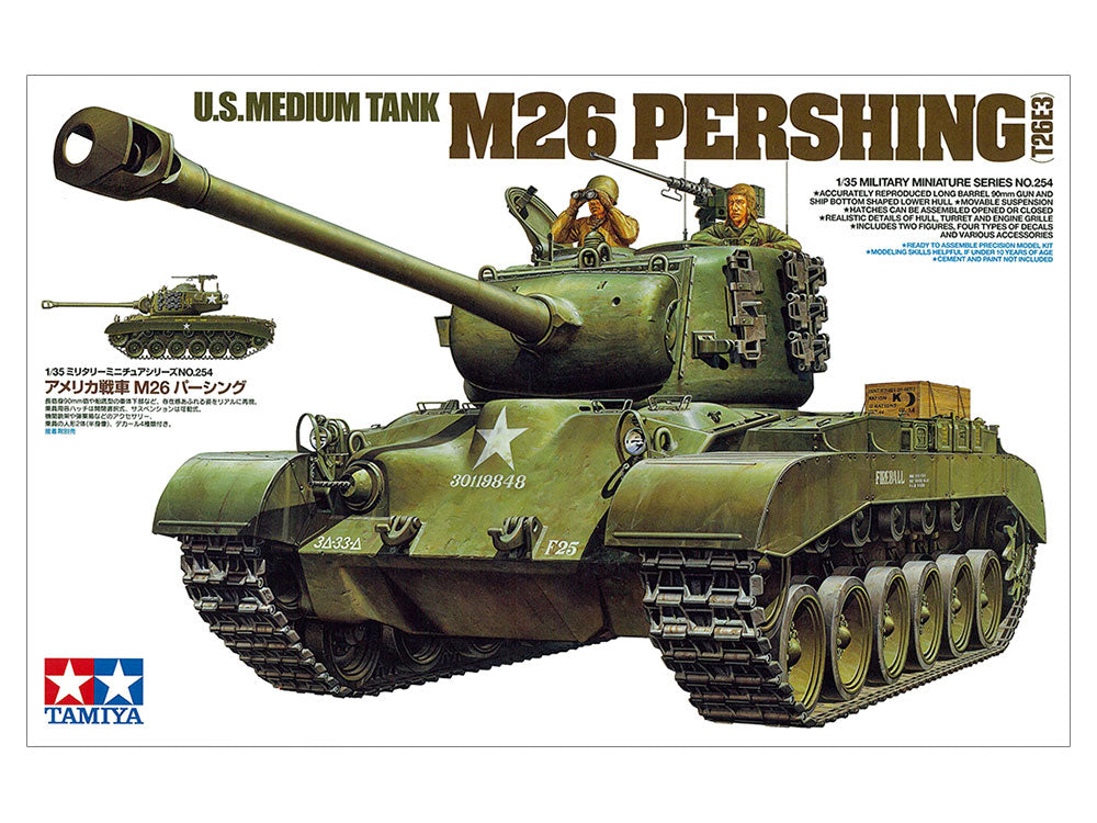 U.S. Medium Tank M26 Pershing (T26E3) 1/35 Military Miniatures Series No.254