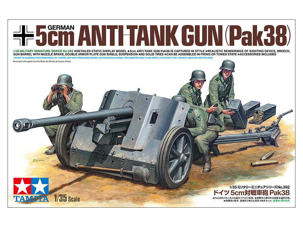 1/35 SCALE GERMAN 5cm ANTI-TANK GUN (Pak38)  (35392)