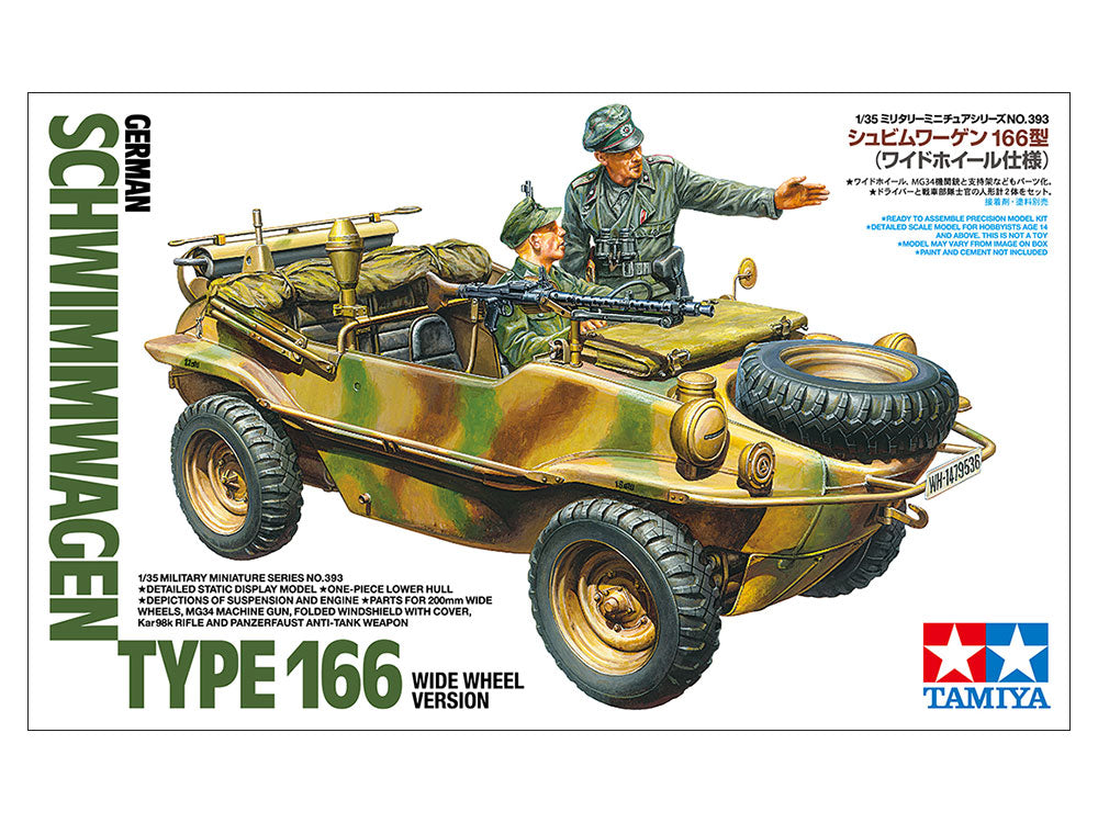 1/35 SCALE GERMAN SCHWIMMWAGEN TYPE 166 WIDE WHEEL VERSION (35393)