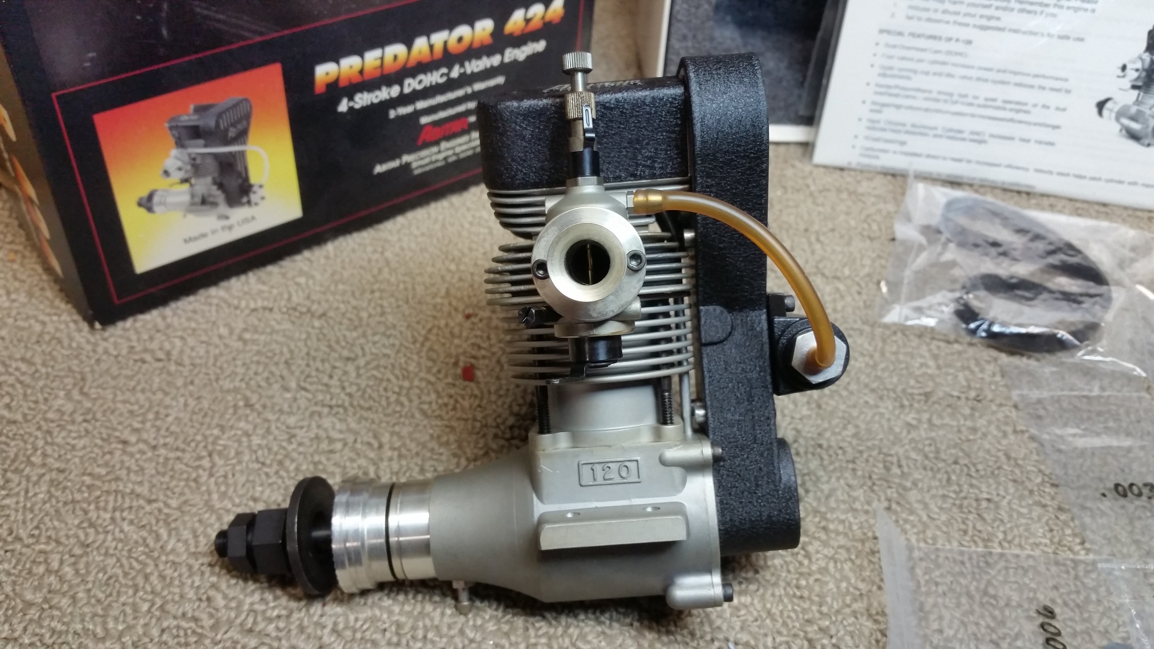 Abitar Predator 424 4 Stroke DOHC 4 Valve Model P-120 RC NIB Engine