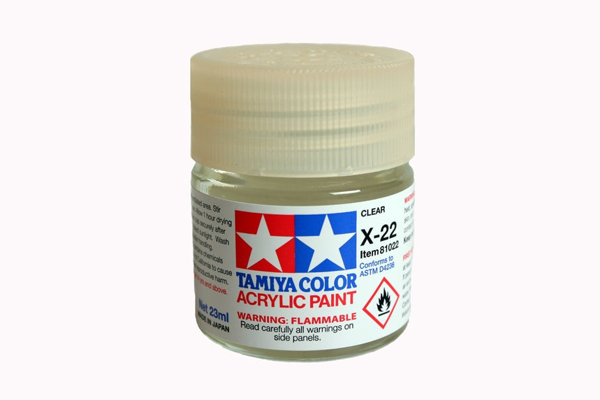 Tamiya Color Acrylic Paint Mini X-22 Clear