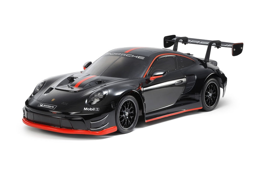 Rc Porsche 911 Gt3 R (992) Tt02 Black Painted Body (47512)