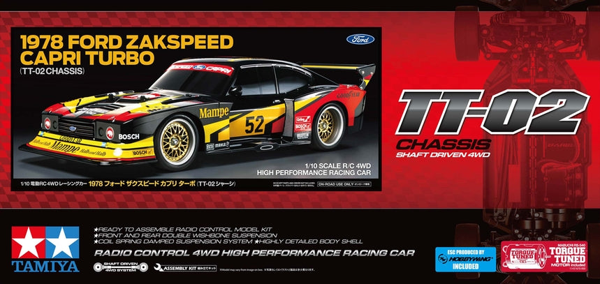 Tamiya 47526  1/10 RC 1978 Ford Zakspeed Capri Turbo TT02