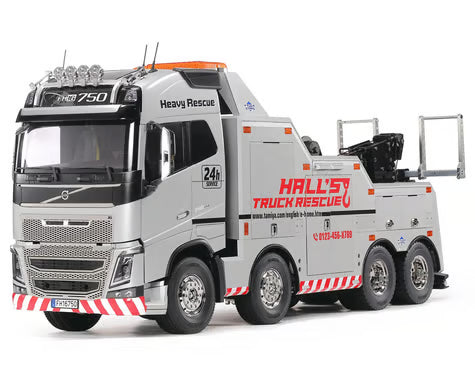 Tamiya 47528 1/14 Volvo FH16 Globetrotter 750 8x4 Tow Truck Prepainted Silver Edition (Limited Edition））