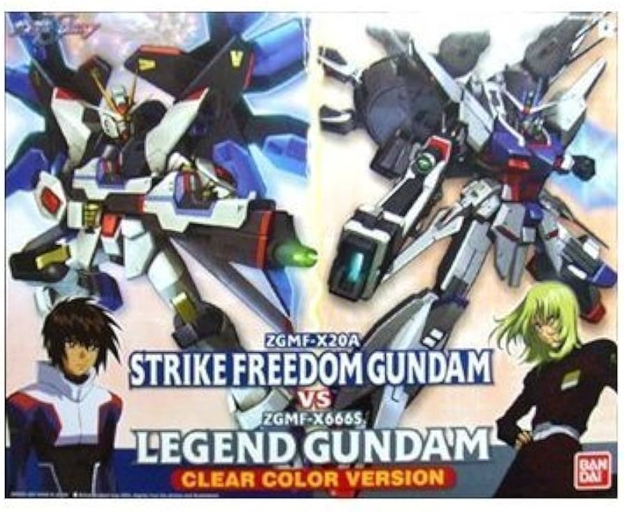 1/100 Clear Strike Freedom Vs. Clear Legend Bandai Action Figure (49593)