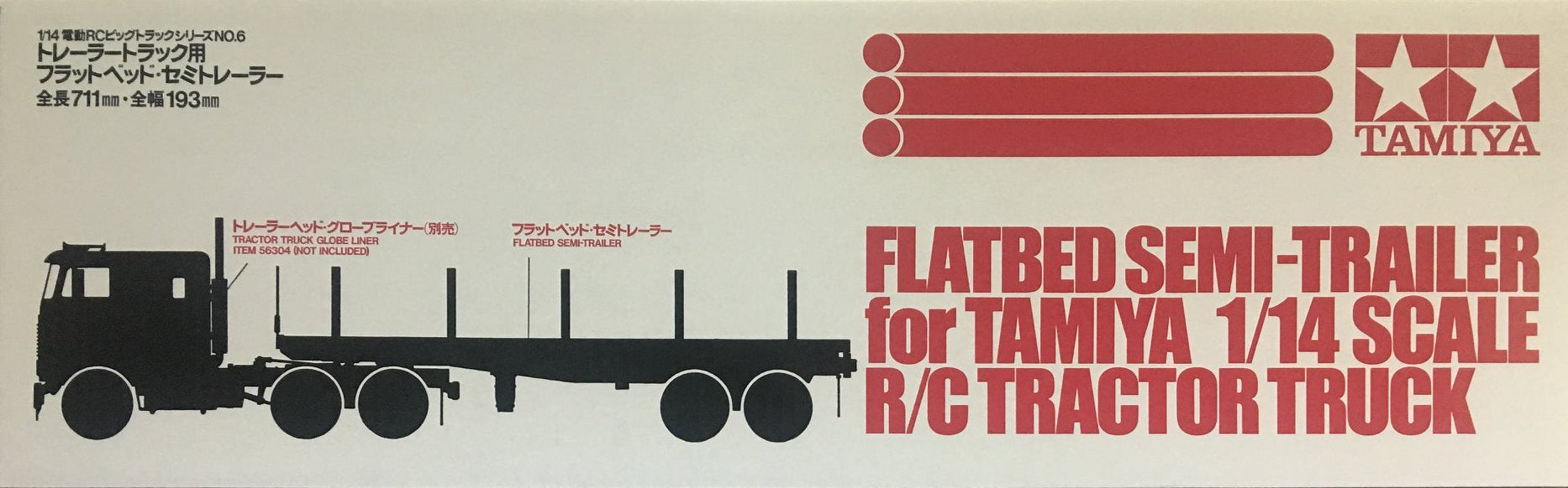 Flatbed Semi-Trailer for Tamiya 1/14 Scale R/C Tractor Truck