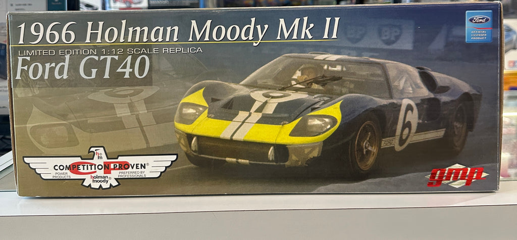 GMP 1/12 Scale G1201318 - 1966 Ford Gt40 MkII #6 Holman/Moody - Blue/Yellow