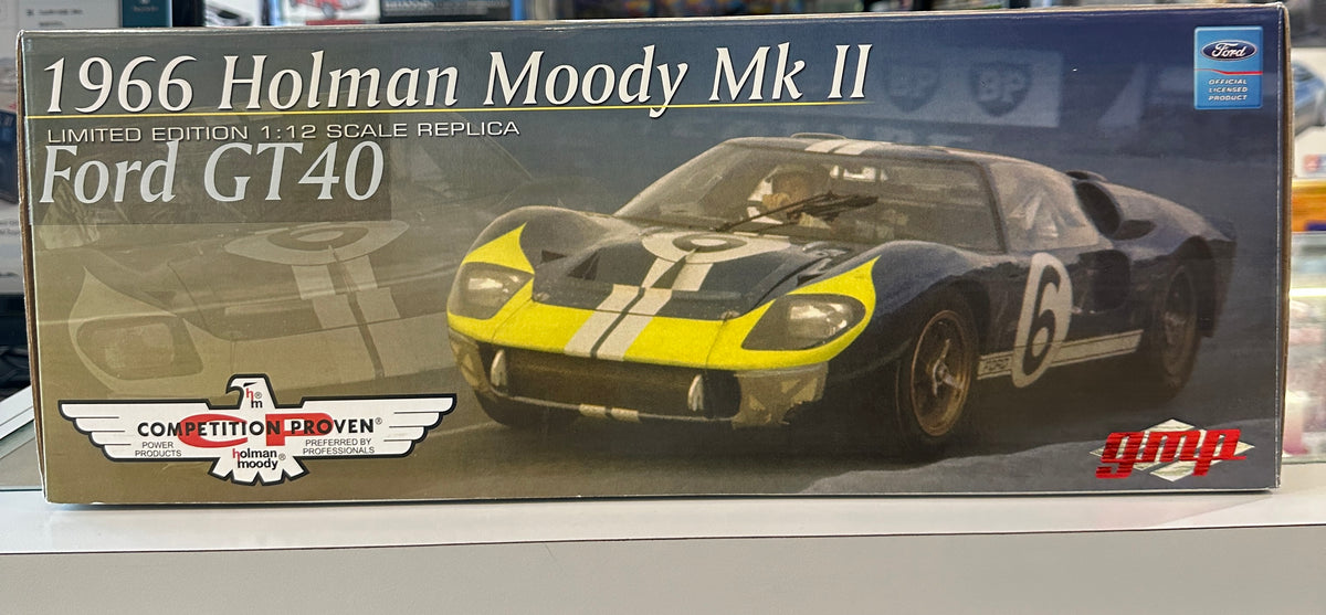 GMP 1/12 Scale G1201318 - 1966 Ford Gt40 MkII #6 Holman/Moody - Blue/Yellow