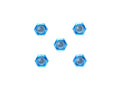 3mm THIN ALUMINUM LOCK NUT (5PCS./BLUE) #54155