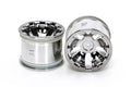 Item# 54833 RC Rear Chrome Plated Wheels T301 For Wide Pin Spike Tires