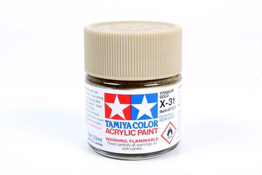 Tamiya Color Acrylic Paint Mini X-31 Titanium Gold