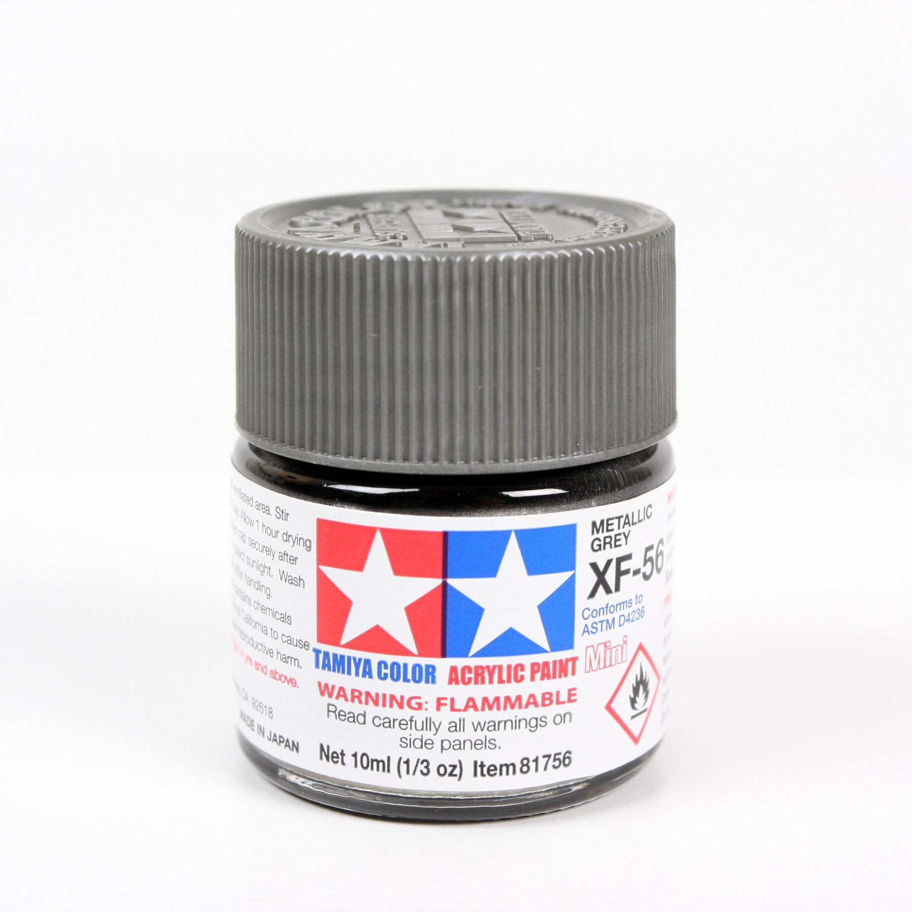 Tamiya Color Acrylic Paint Mini XF-56 Metallic Grey