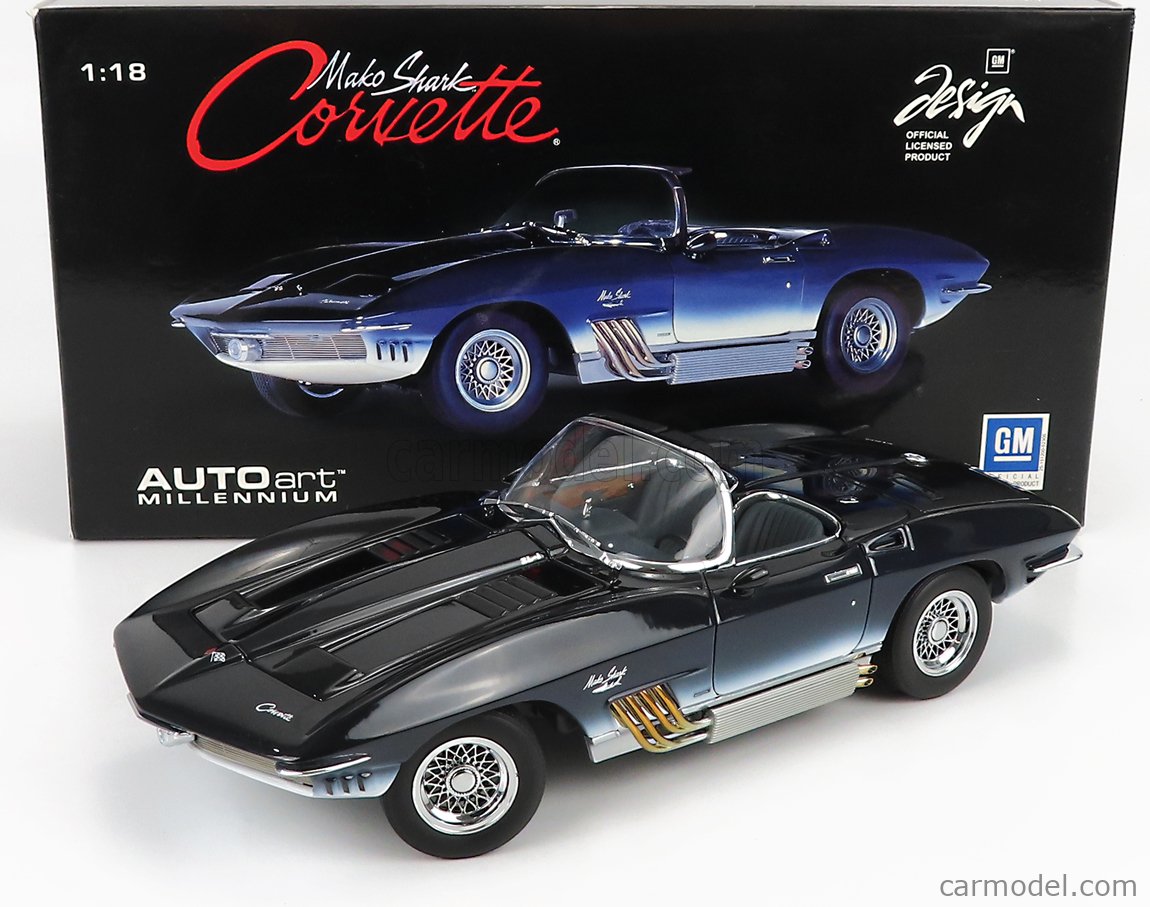 AUTOart 1/18 Chevrolet Corvette Mako Shark 1961 Blue Millennium (71131)
