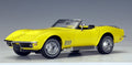 1969 CHEVROLET CORVETTE CONVERTIBLE YELLOW 1:18 by AUTOart 71161 NEW IN BOX