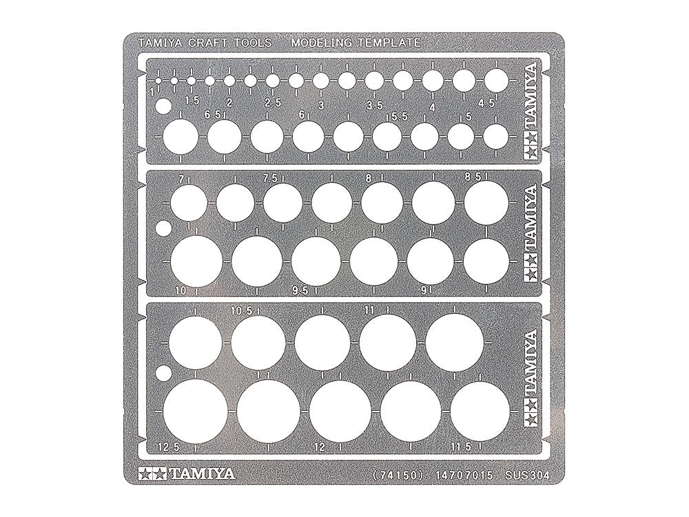MODELING TEMPLATE (ROUND, 1-12.5mm) (74150)