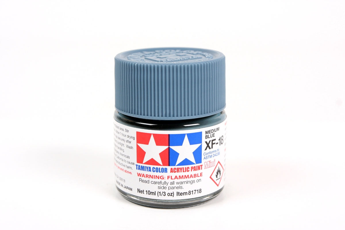 Tamiya Color Acrylic Paint Mini XF-18 Medium Blue