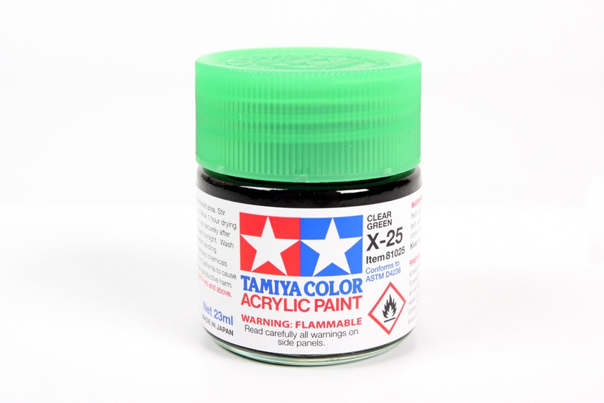 Tamiya Color Acrylic Paint Mini X-25 Clear Green