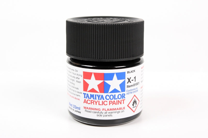 Tamiya Color Acrylic Paint Mini X-1 Black