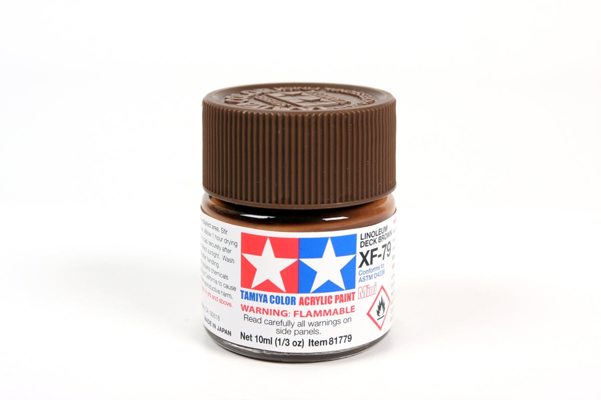 Tamiya Color Acrylic Paint Mini XF-79 Linoleum Deck Brown