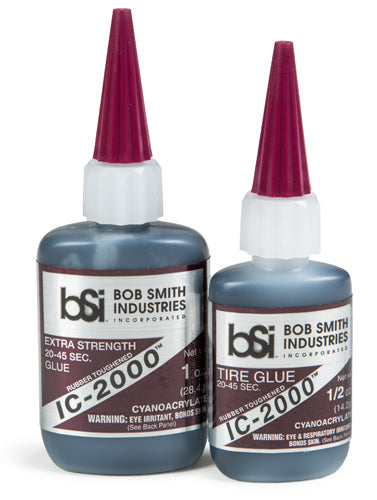 BSI117 Bob Smith Industries IC-2000 Black Rubber Toughened CA (1/2oz)