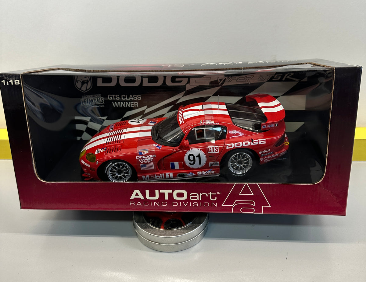 Autoart 1:18 1999 American Le Mans GTS Class Winner -- #91 Dodge Viper GTSR  #89922