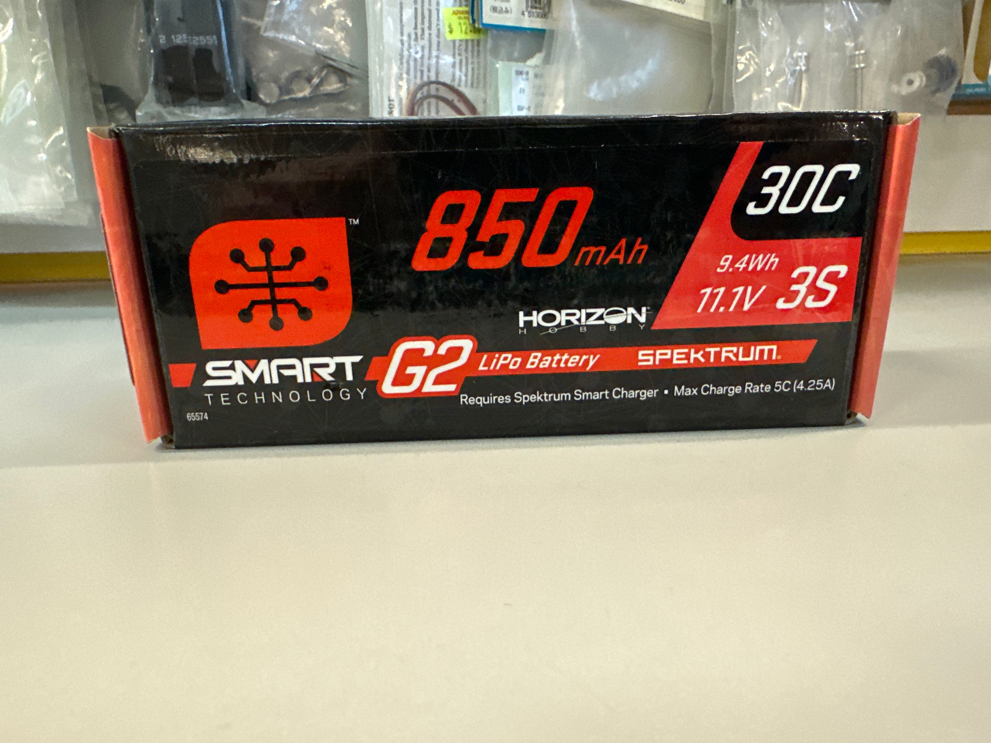 Spektrum 850mAh 3S 11.V G2 30C IC2 LiPo Battery