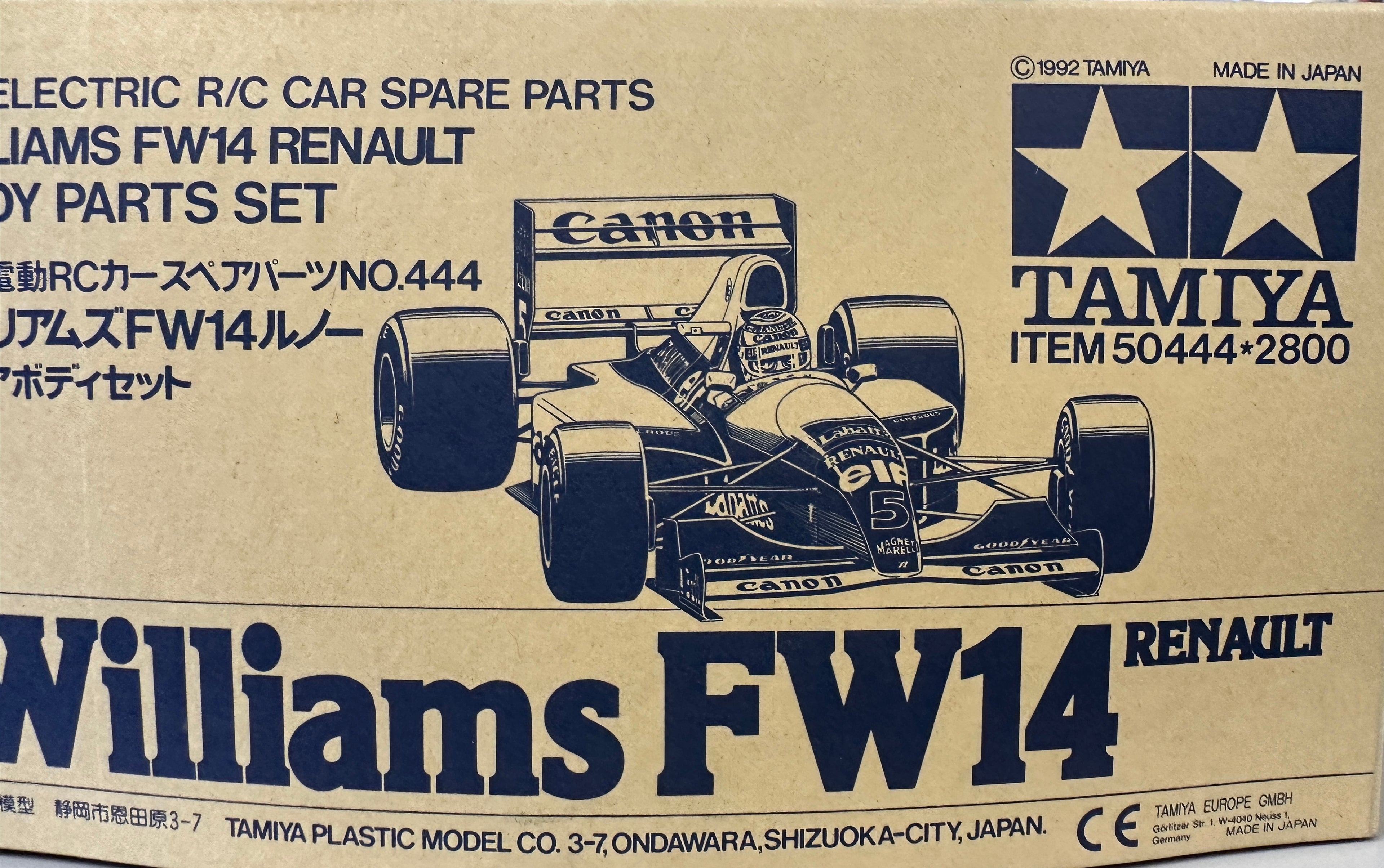 Tamiya 1/10 RC Williams FW14 Renault Body Set (50444)
