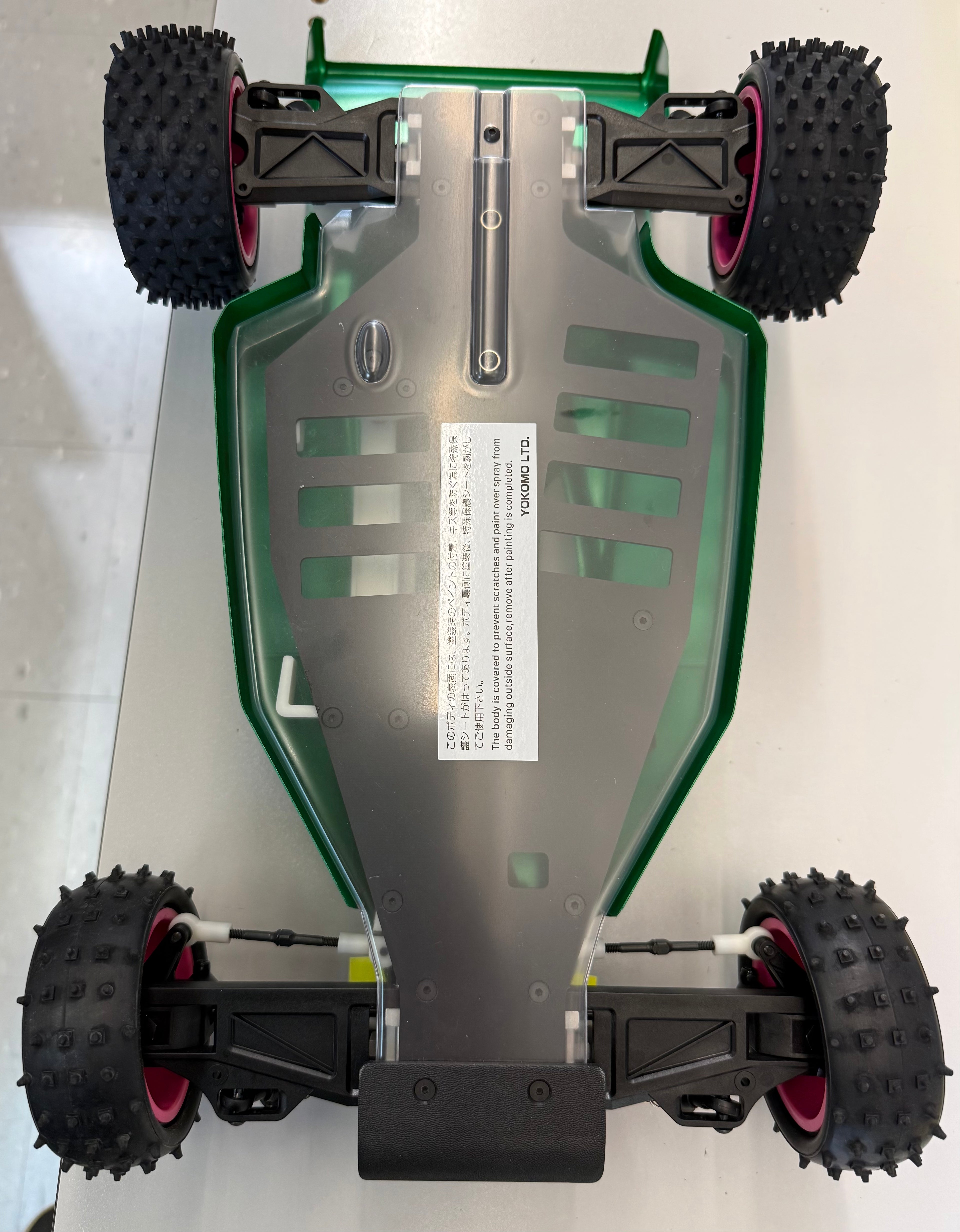 Preowned Yokomo 1/10 Super Dog Fighter Works '91 4WD Offroad Buggy EP Car, custom painted. YZ-W91