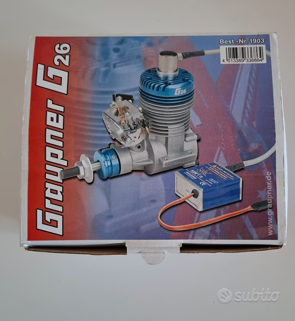 Graupner Rare G 26cc Petrol Engine (with Dustbin Muffler) #1903