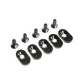 Losi Engine Mount Insert and Screws 20T, Black (5): 5ive-T 2.0 (fits 62T spur) Losi - LOS252103