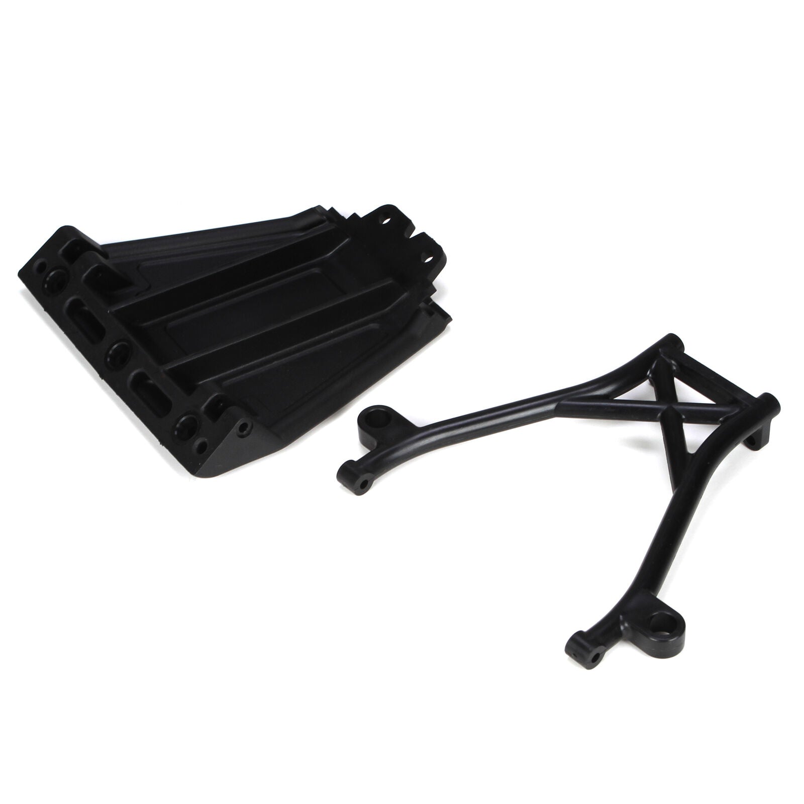 Losi Front Skid Plate, Bumper Brace & Spacers: 5IVE-T Losi - LOSB2574
