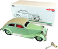 MARKLIN WINDUP #19031 METAL CLOCK WORK & HEADLIGHTS AUTOBAN COUPE w/BOX 15" NICE