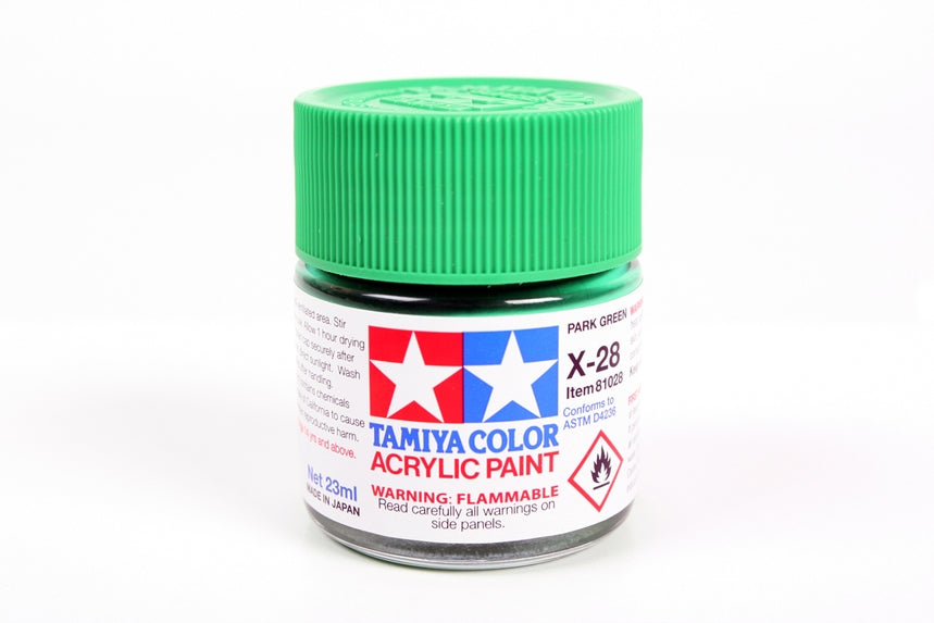Tamiya Color Acrylic Paint Mini X-28 Park Green