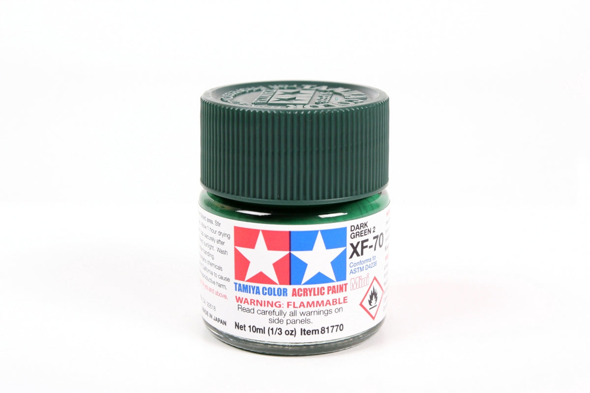 Tamiya Color Acrylic Paint Mini XF-70 Dark Green 2 (IJN)